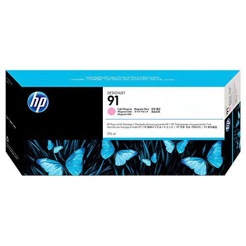 HP 91 775-ml Light Magenta DesignJet Pigment Ink Cartridge - N729853A
